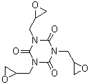 1,3,5-Triglycidyl isocyanurate , 1,3,5-Tris(oxiranylmethyl)-1,3,5-triazine-2,4,6(1H,3H,5H)-trione, Araldite PT-810, Teroxirone, TGIC, XB 2615 CAS #: 2451-62-9